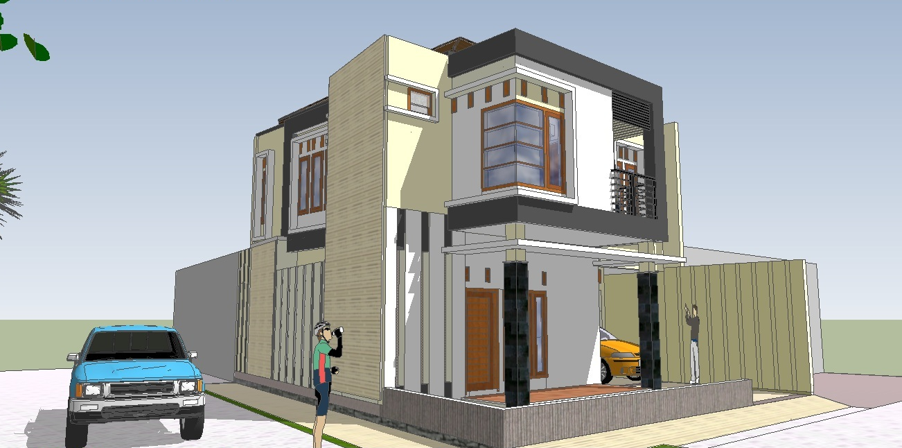 Desain Rumah 2 Lantai 4 Kamar Mushola Garasi IdeRUANG